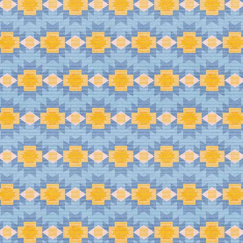 Adobe Sunset - Blue/Yellow