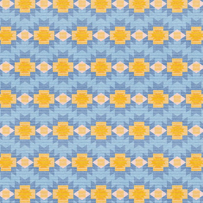 Adobe Sunset - Blue/Yellow