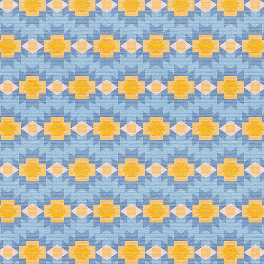 Adobe Sunset - Blue/Yellow