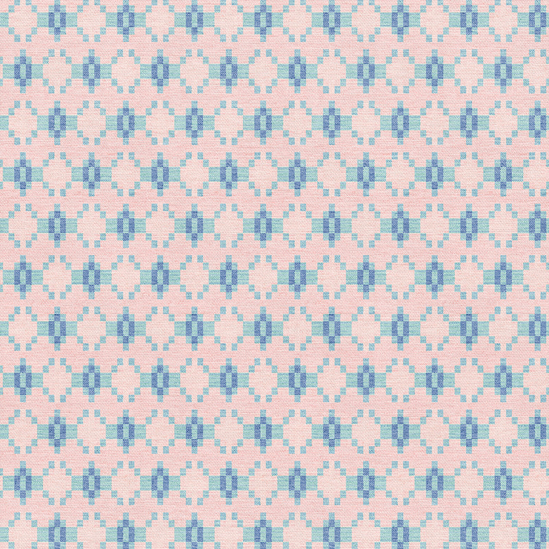 Southwest Argyle - Peach/Teal