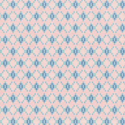 Southwest Argyle - Peach/Teal