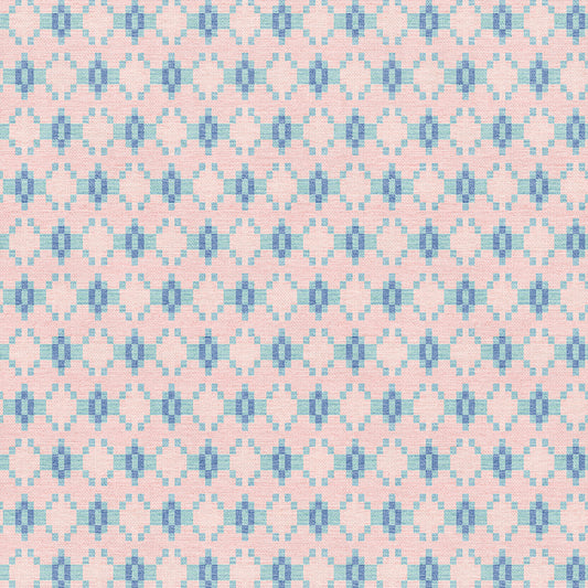 Southwest Argyle - Peach/Teal