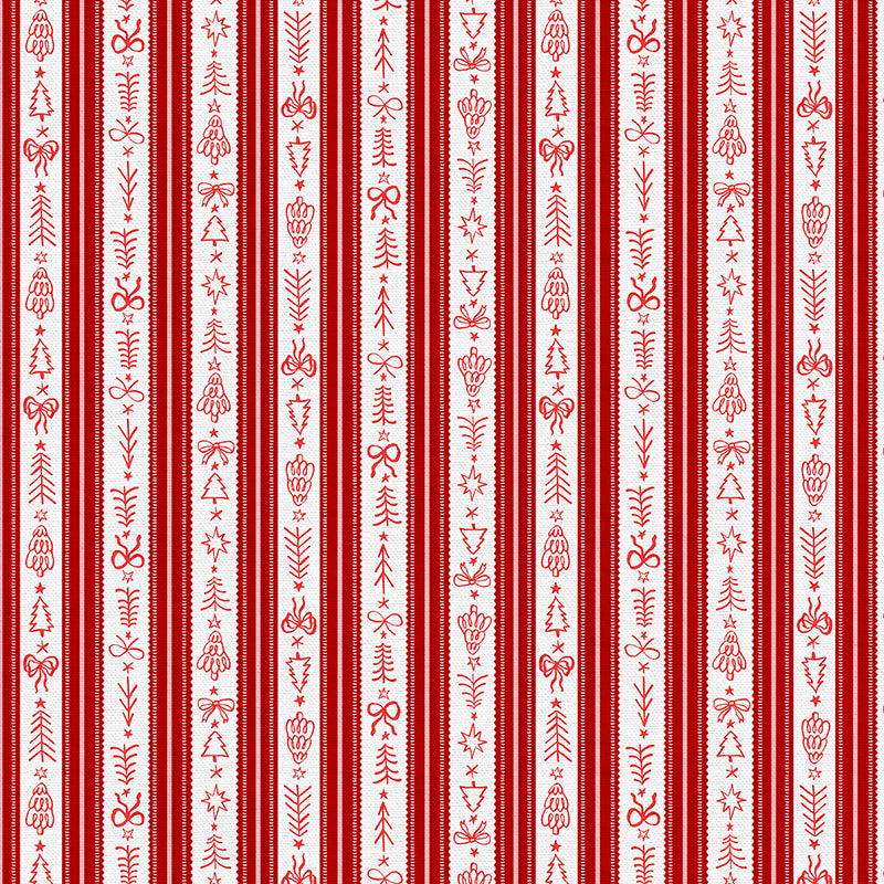 Holiday Stripes - Red