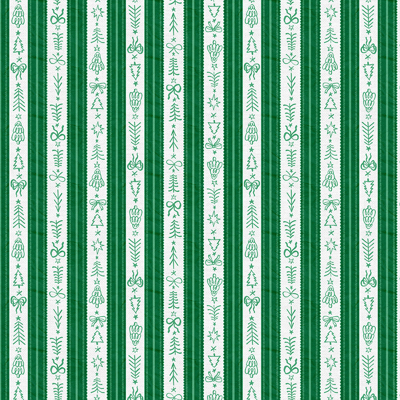 Holiday Stripes - Green