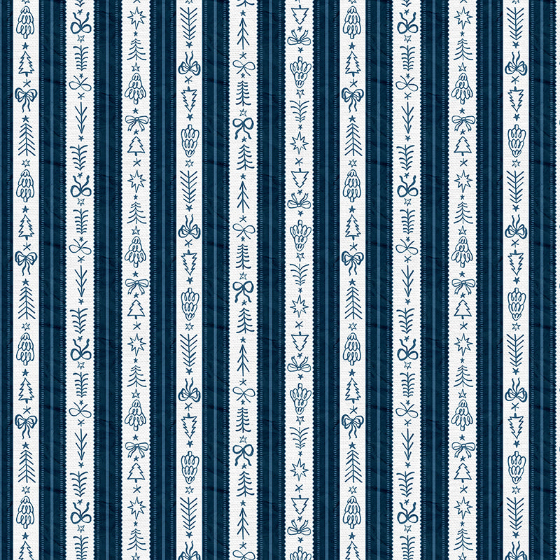 Holiday Stripes - Blue
