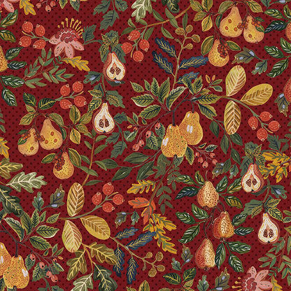 Pears & Florals - Red
