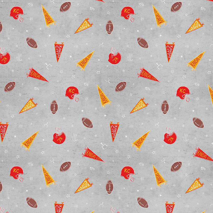 Pennant Flag Toss - Grey/Red/Gold