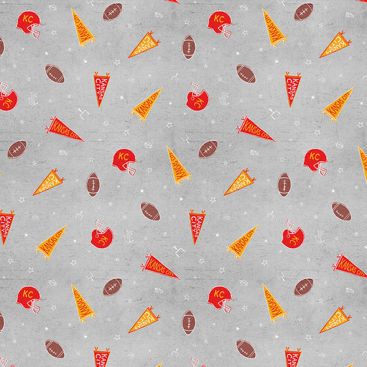 Pennant Flag Toss - Grey/Red/Gold