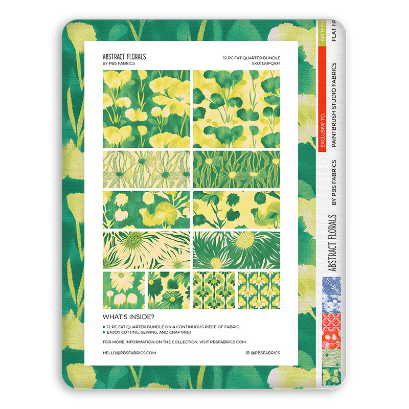 Abstract Florals - Flat Fat Stack 12 PC