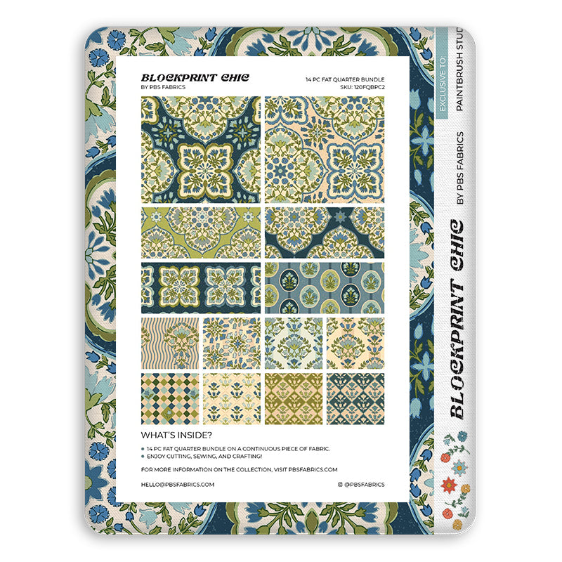 Blockprint Chic - Flat Fat Stack 14 PC