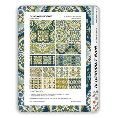 Blockprint Chic - Flat Fat Stack 14 PC