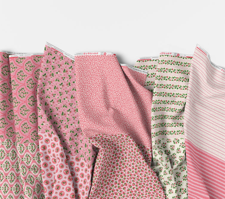 Cottage Strawberry - Pink - Flat Fat Stack 10 PC