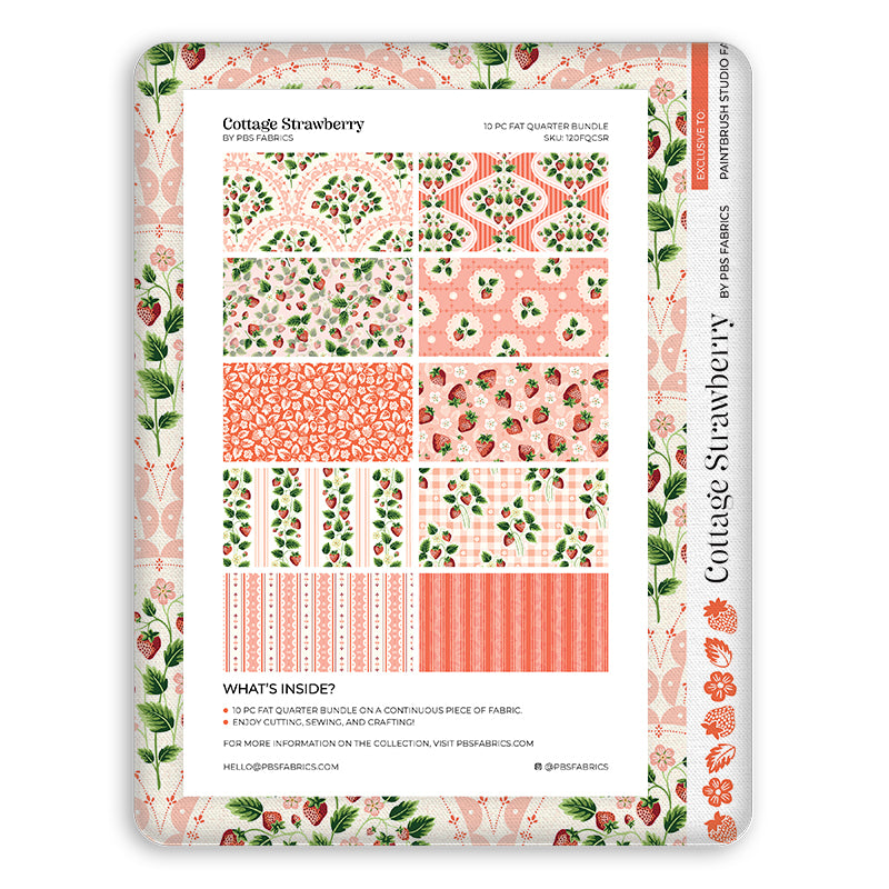 Cottage Strawberry - Red - Flat Fat Stack 10 PC