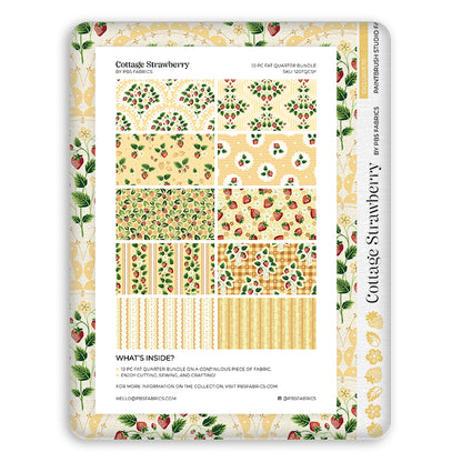Cottage Strawberry - Yellow - Flat Fat Stack 10 PC