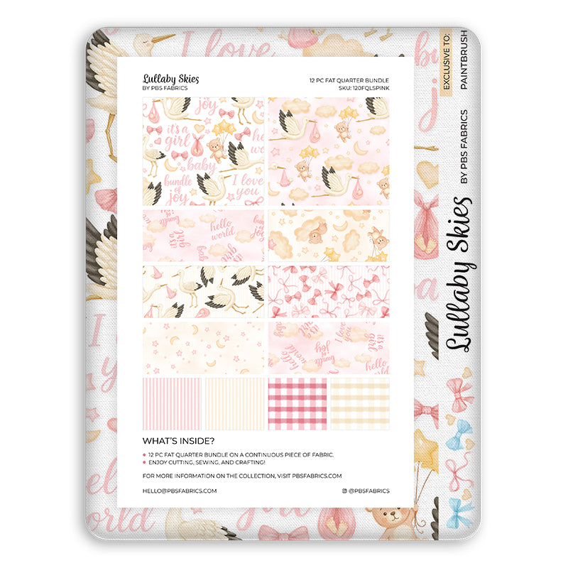 Lullaby Skies - Pink - Flat Fat Stack 12 PC