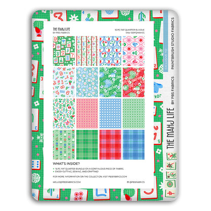 The Mahj Life - Blue/Green - Flat Fat Stack 16 PC