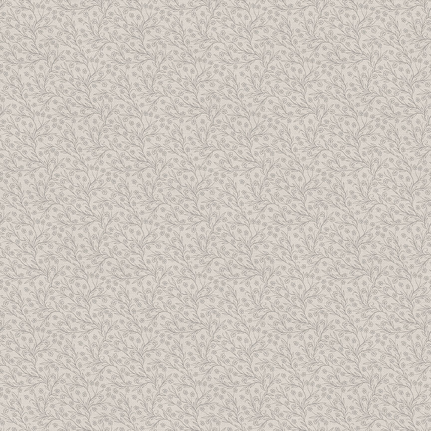 Ditsy Blooms - Brown on Tan