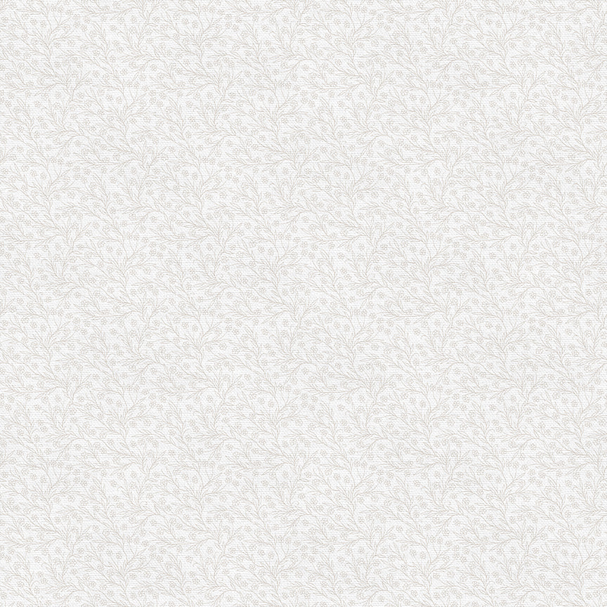 Ditsy Blooms - Tan on White