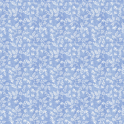 Textured Branches - White on Blue