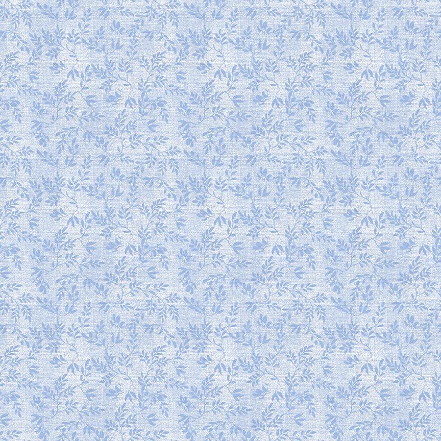 Textured Branches - Blue on White