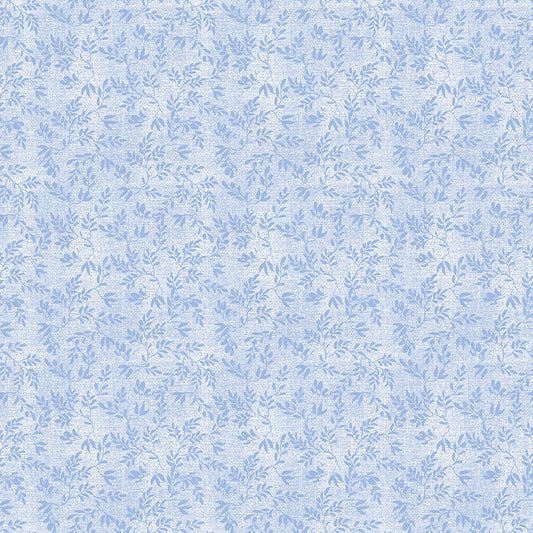 Textured Branches - Blue on White