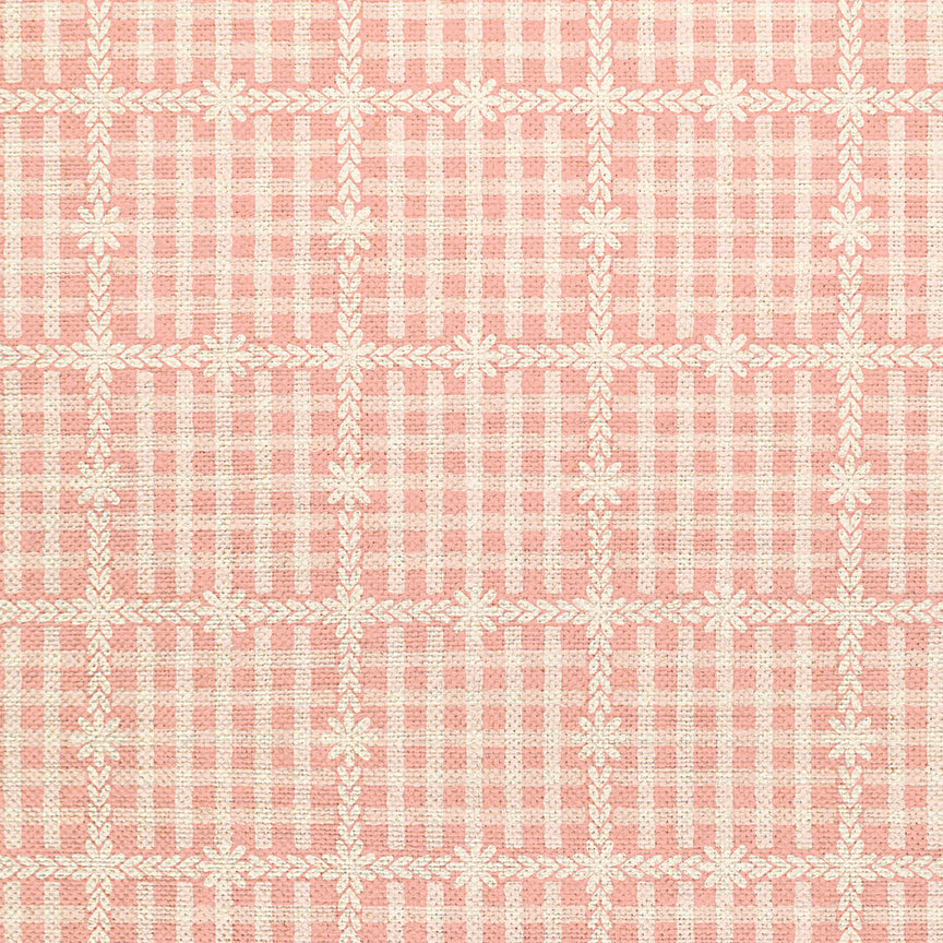 Floral Gingham - Light Pink