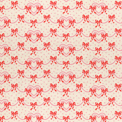 Valentines Ribbons - White/Pink