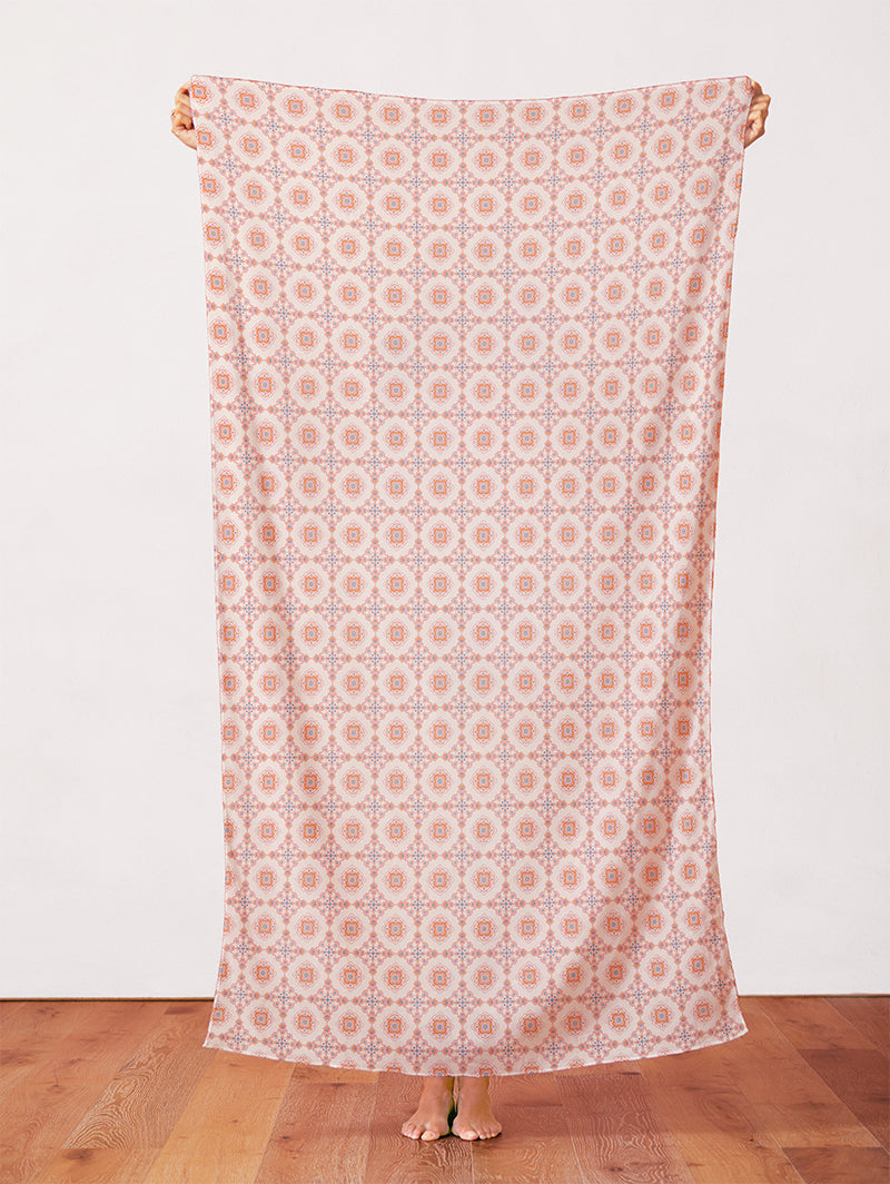 Bombay Foulard - Teal/Pink