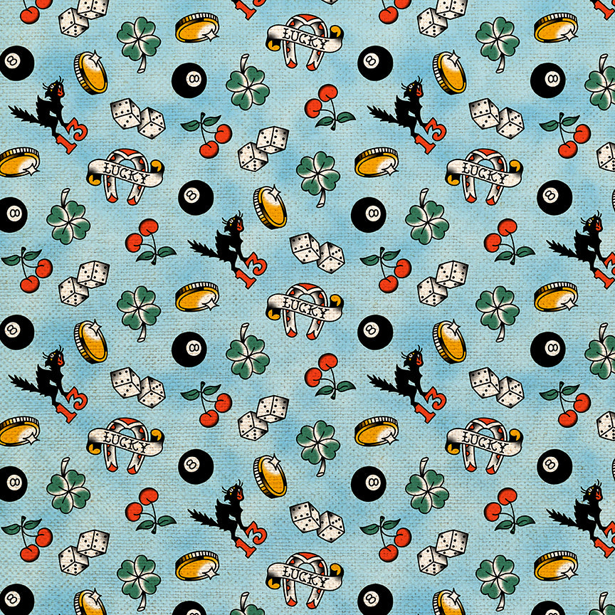 Lucky Tattoo Toss - Blue