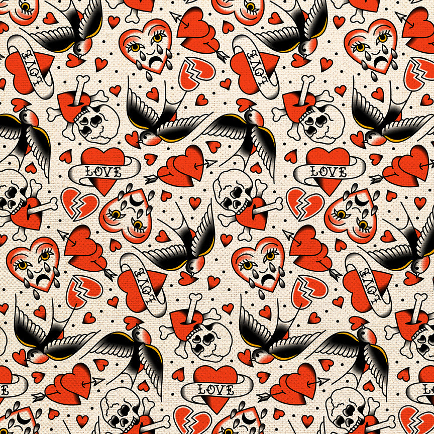 Heart Eagle Tattoos - White