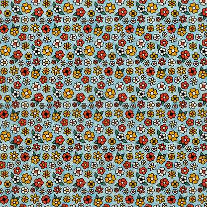 Ditsy Flower Tattoos - Blue