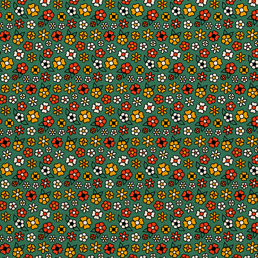 Ditsy Flower Tattoos - Green