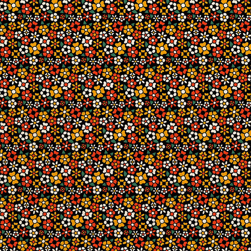 Ditsy Flower Tattoos - Black