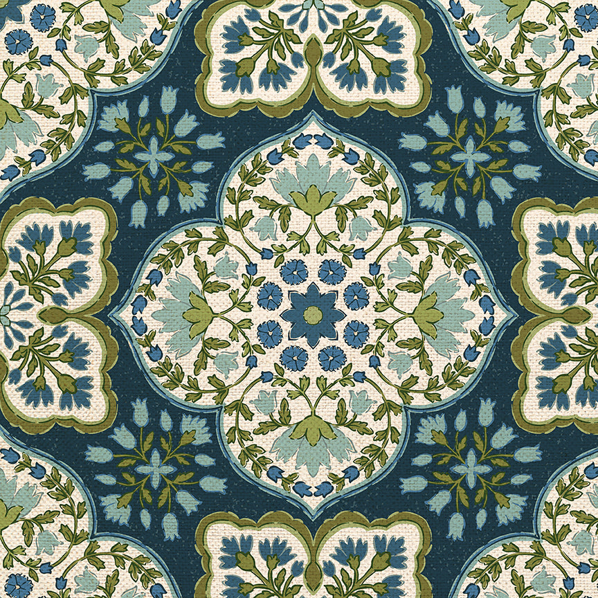 Blockprint Chic - Blue/Green