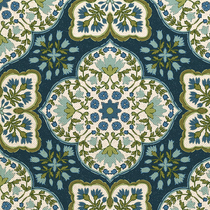Blockprint Chic - Blue/Green