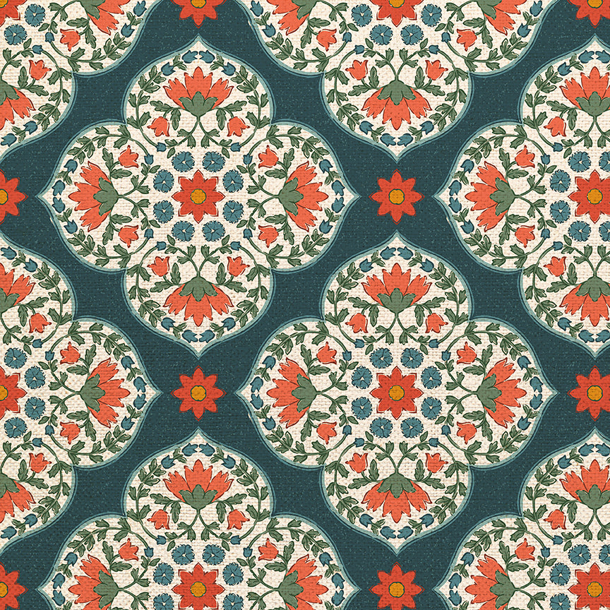 Mandalas - Dark Blue/Red