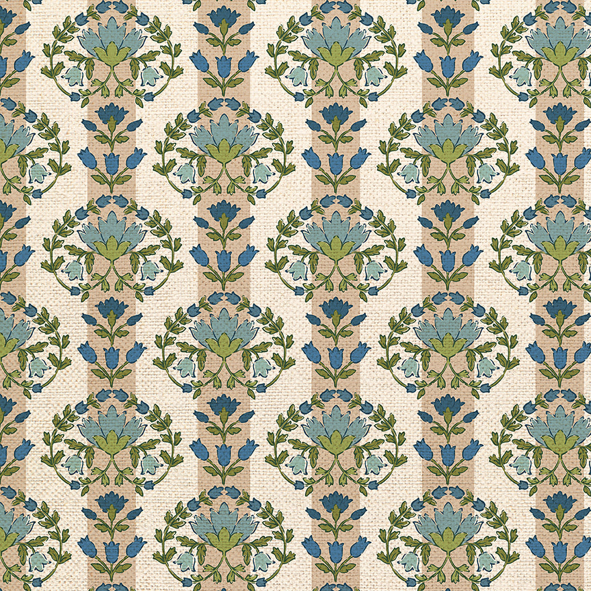 Wallpaper Stripe - Beige/Blue