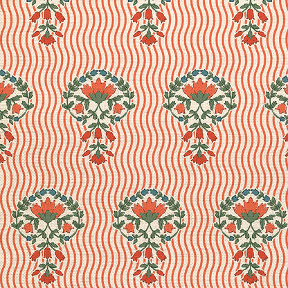 Wavy Blooms - Red/Blue