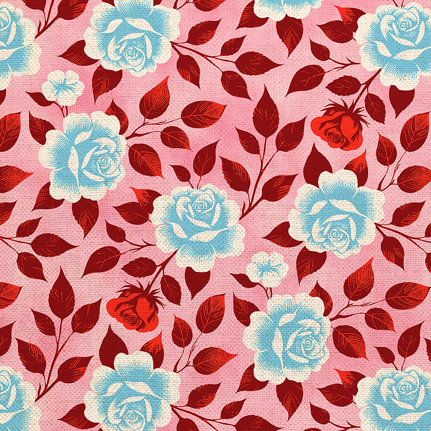 Valentines Roses - Red/Blue