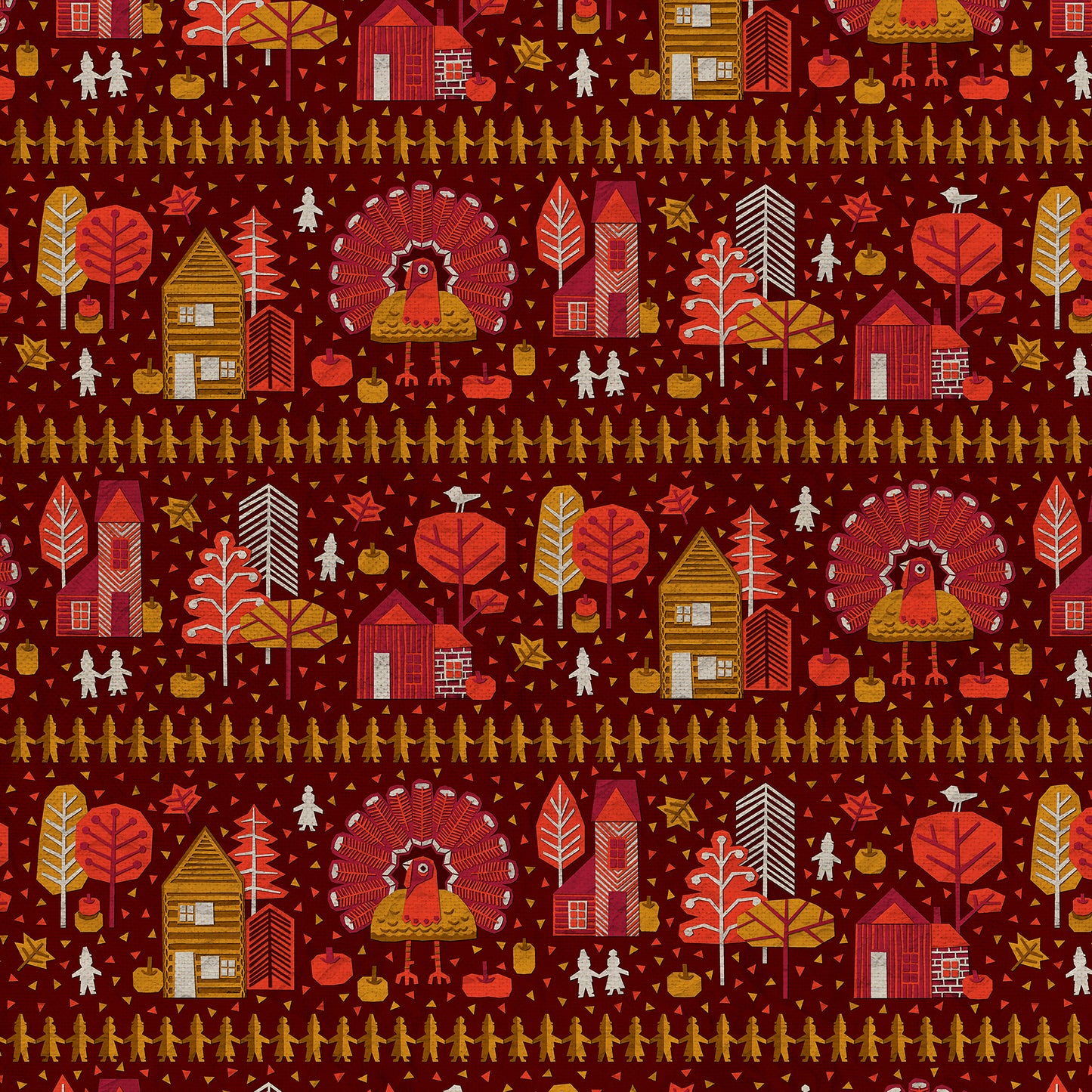 Thanksgiving Paper-Cut - Red