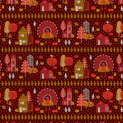 Thanksgiving Paper-Cut - Red