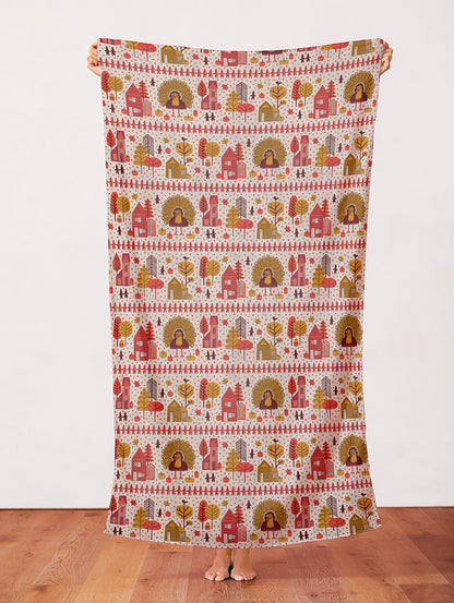 Thanksgiving Paper-Cut - Cream/Red