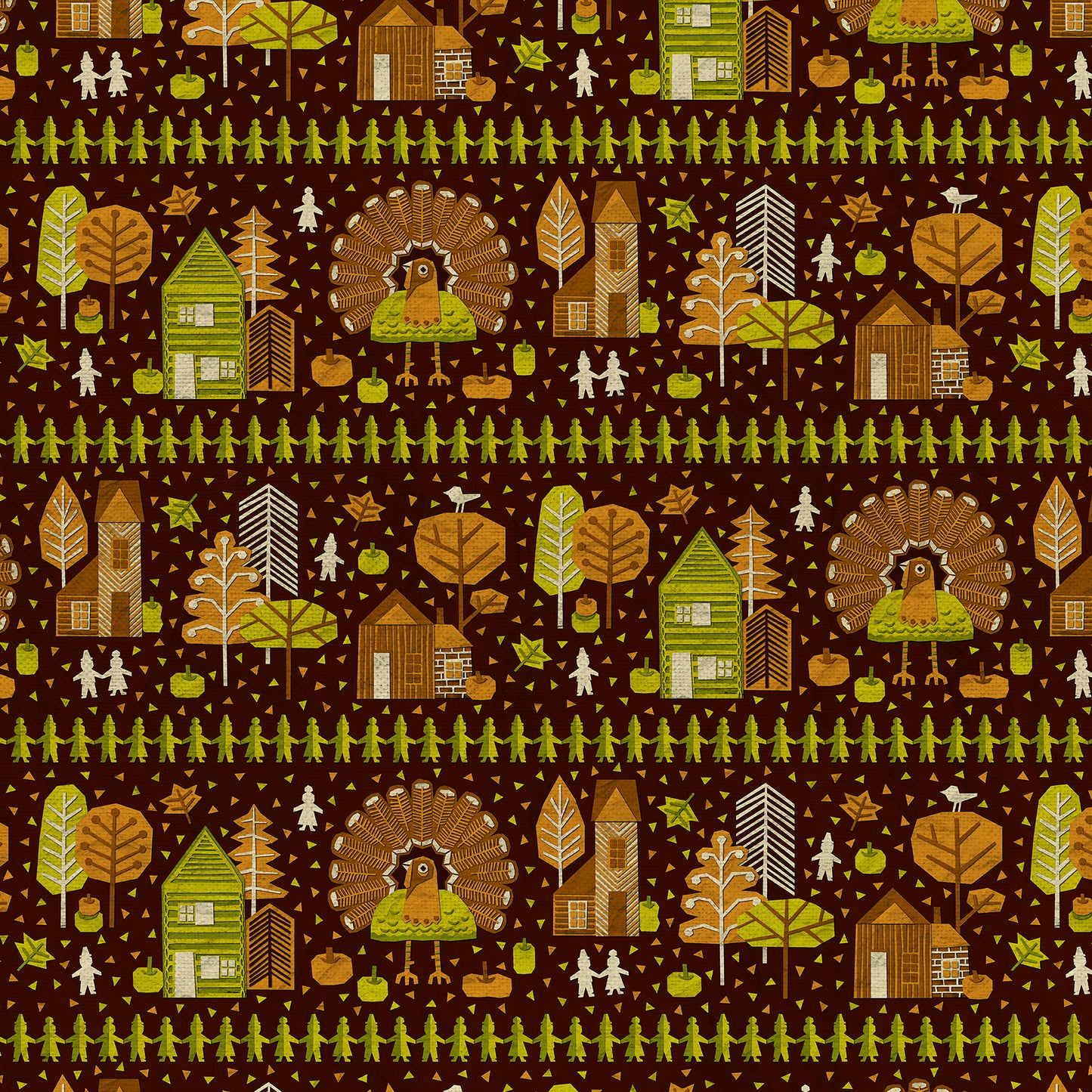 Thanksgiving Paper-Cut - Brown