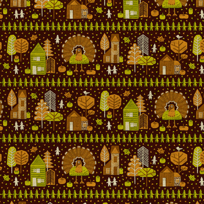 Thanksgiving Paper-Cut - Brown