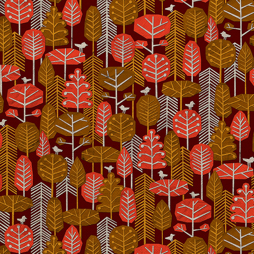 Paper Forest - Brown/Red