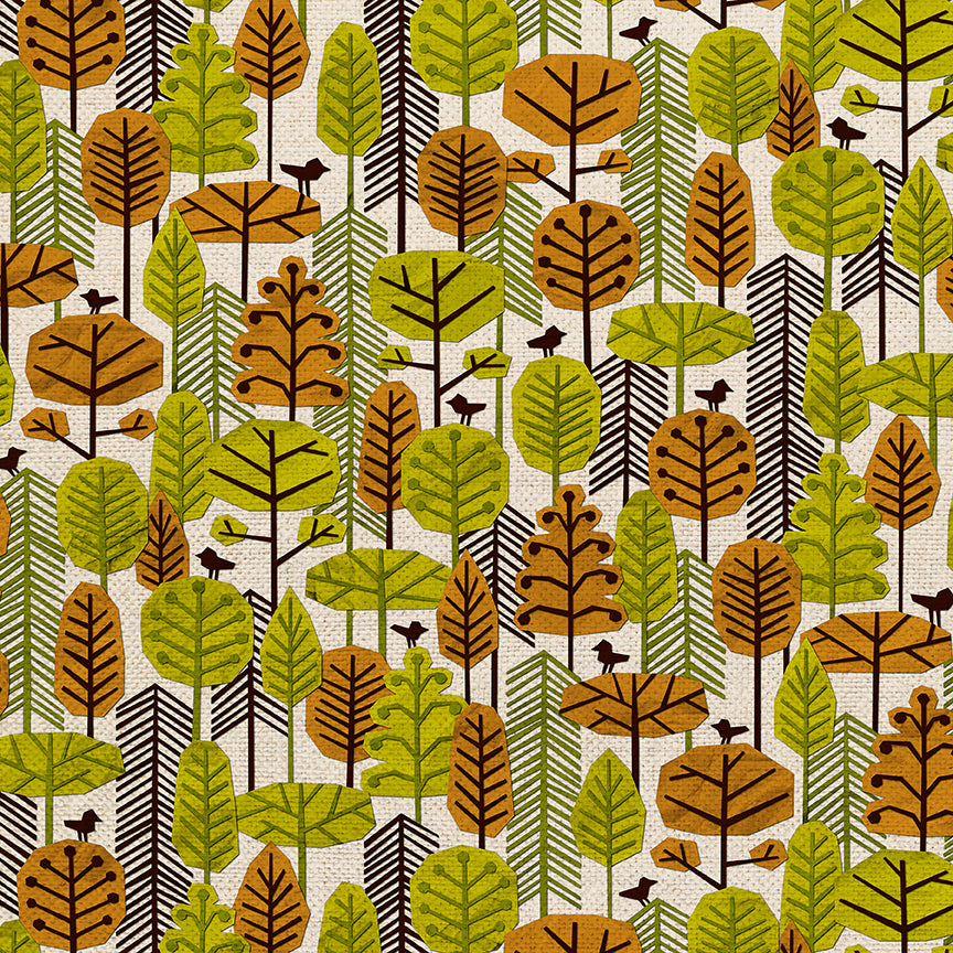 Paper Forest - Cream/Green