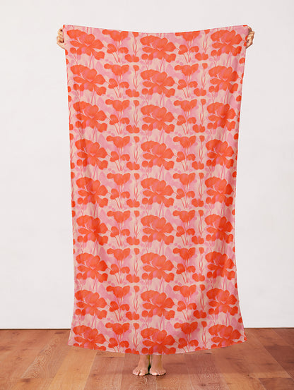 Abstract Florals - Red on Cream