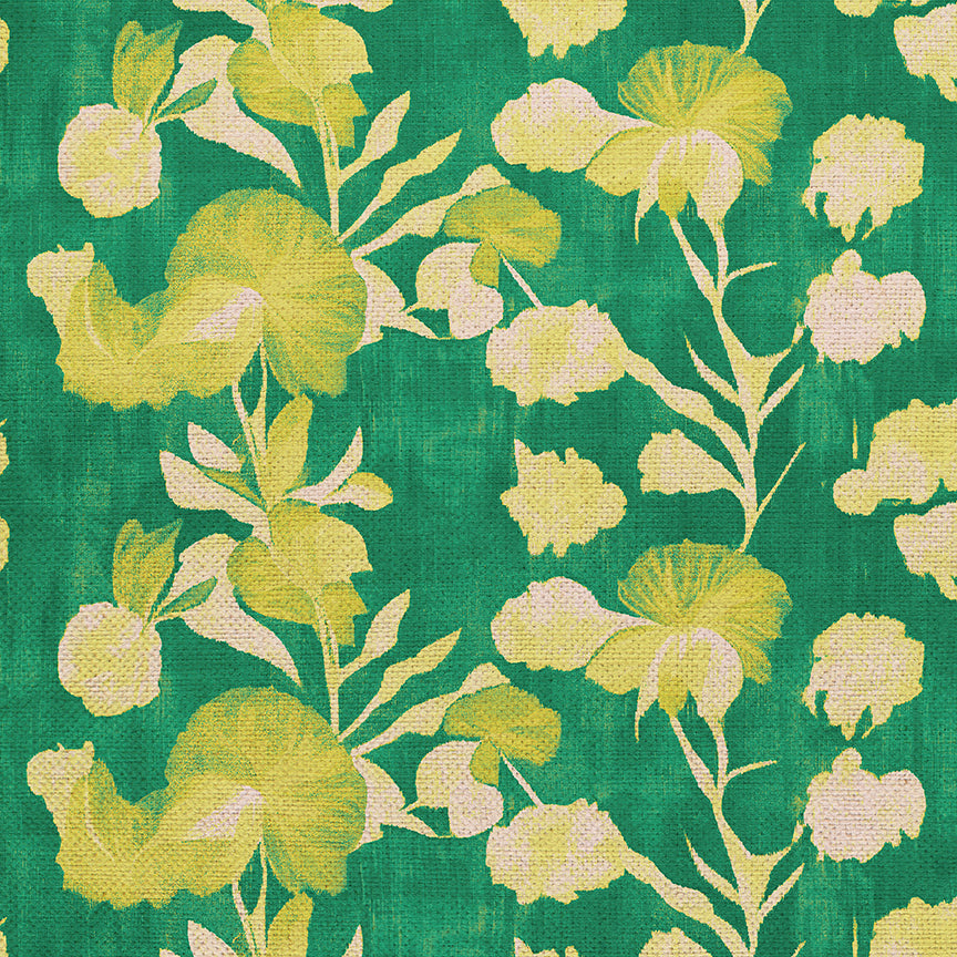 Garden Stems - Chartreuse on Green