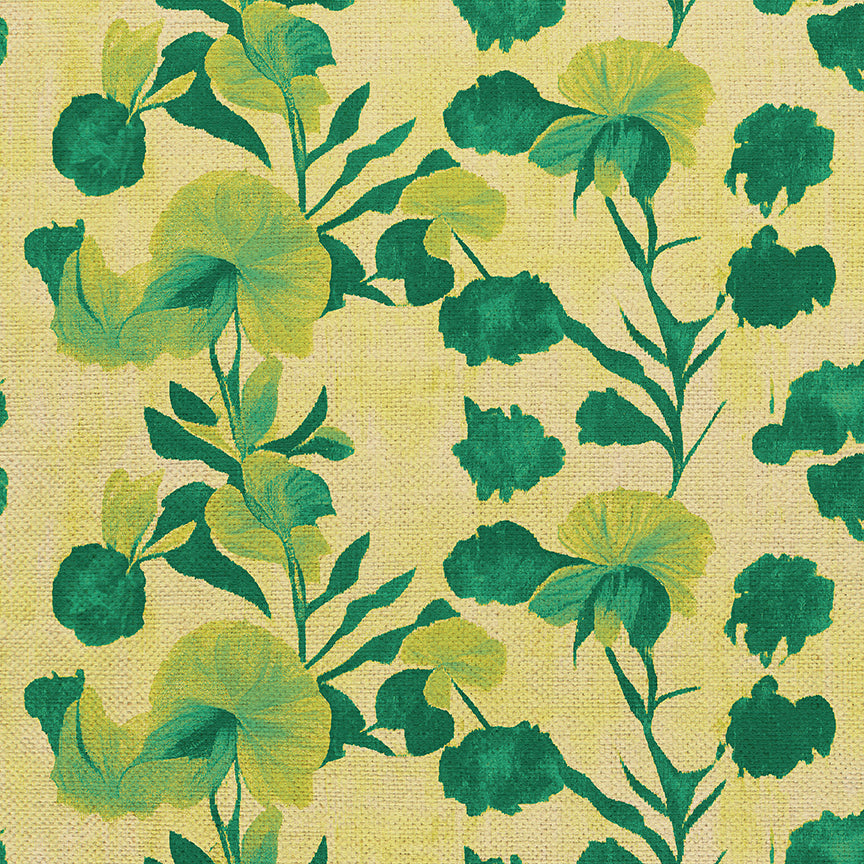 Garden Stems - Green on Chartreuse