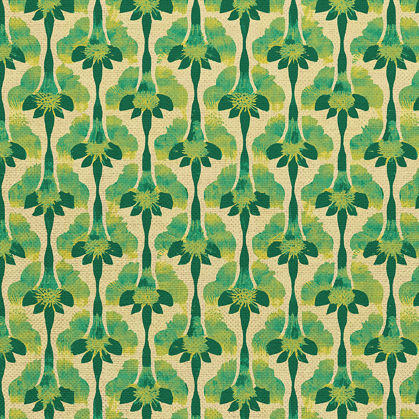 Abstract Stems - Green on Chartreuse